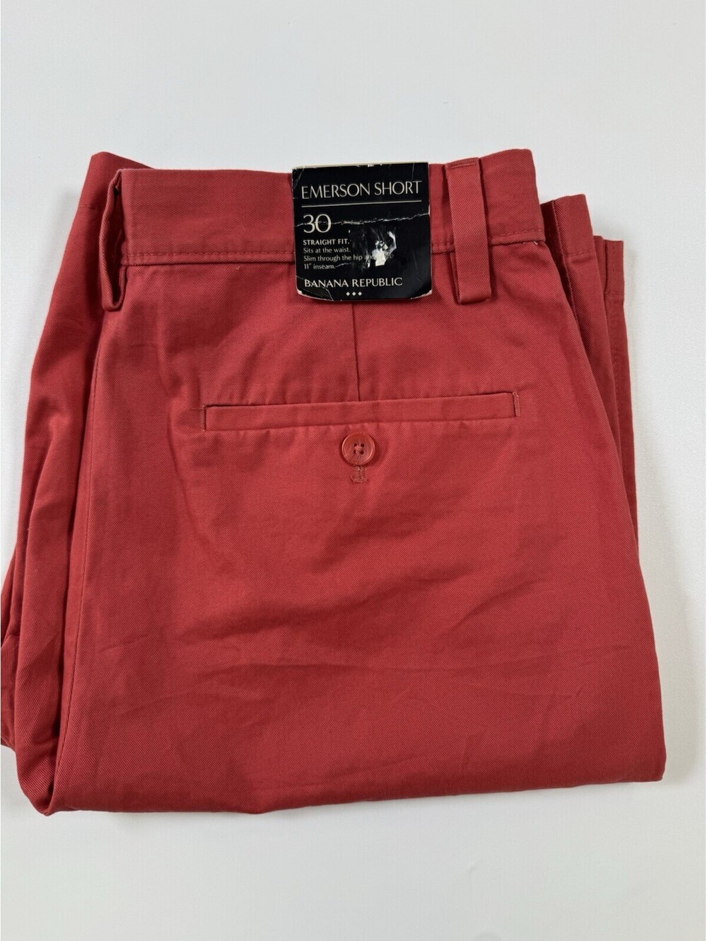 Banana Republic Emerson Shorts Men’s 30 Red Straight Fit 11” Chino NWT